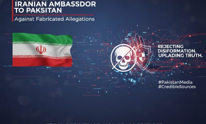 iran envoy - Iran Envoy Urges Pakistani Media to Verify Claims