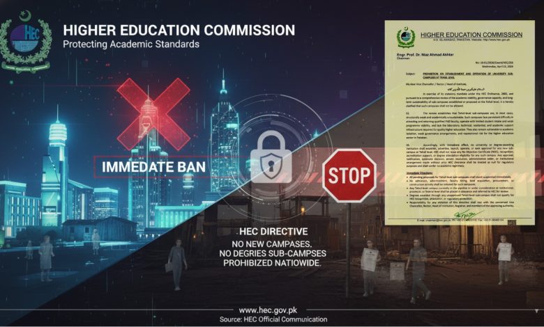 tehsil sub-campuses - HEC Bans Tehsil Sub-Campuses Nationwide