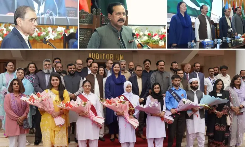 Students attending FBISE matric results ceremony in Islamabad