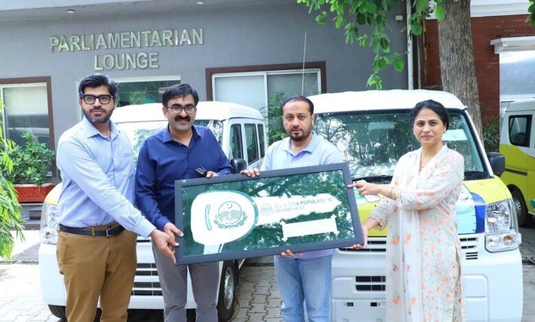 Punjab health officials hand over keys for health monitoring vehicles
