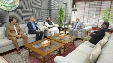 Federal Minister for National Heritage and Culture meeting HEC Chairman Niaz Ahmed Akhtar in Islamabad