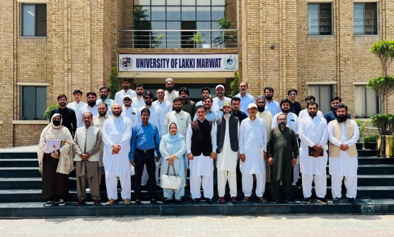 HEC team during review visit to University of Lakki Marwat