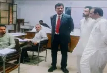 Chairman BISE Rawalpindi Prof Dr Iqbal Mahmood visiting the Jhelum marking centre