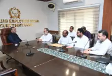 NLF Pakistan delegation meeting Punjab Labour Minister Khawaja Manshaullah Butt in Lahore