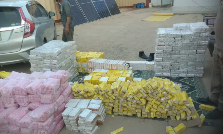 Motorway Police vehicle on the Hakla-DI Khan Motorway after seizure of non-custom paid medicines