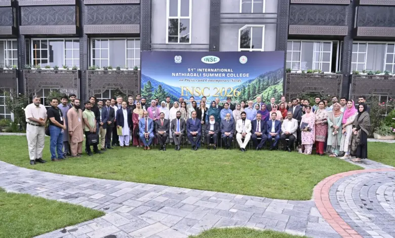 PAEC Chairman Dr Raja Ali Raza Anwar addressing the closing ceremony of the 51st International Nathiagali Summer College