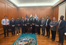 Ahsan Iqbal and Mayor Brandon Johnson discuss Pakistan Chicago cooperation in Chicago