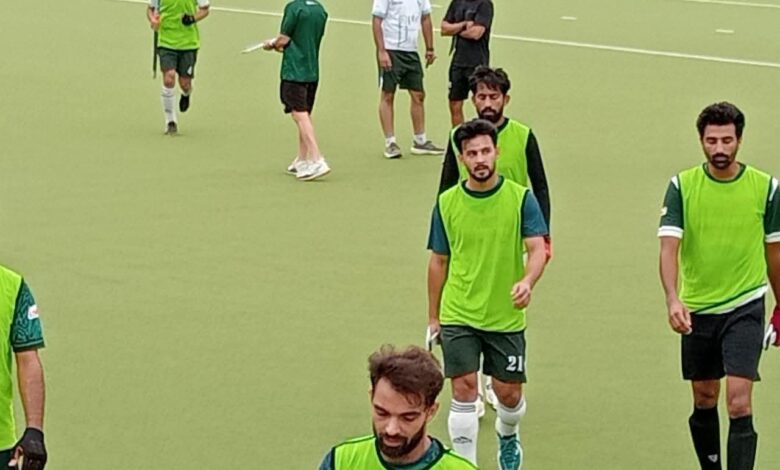 Pakistan hockey players training at PHF World Cup camp in Lahore