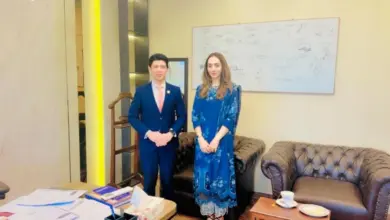 Misbah Khar meeting Malaysian Deputy Head of Mission Mohd Syafik Firdaus Hasbullah at Parliament House