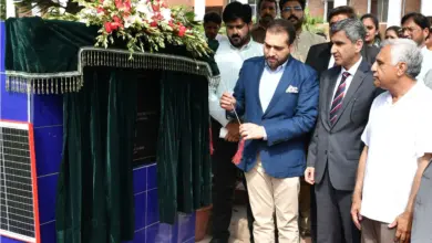 Punjab Agriculture Minister inaugurating the PMAS-AAUR Solarization Project in Rawalpindi