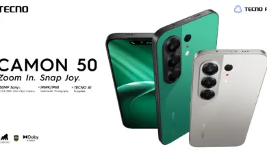 TECNO CAMON 50 premium smartphone highlighting camera display and durability features