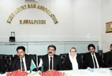 Representatives of Rawalpindi division bar associations attending a meeting