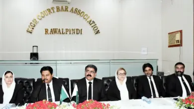 Representatives of Rawalpindi division bar associations attending a meeting