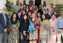 Participants attending the Women and Water dialogue at Fatima Jinnah Women University Rawalpindi