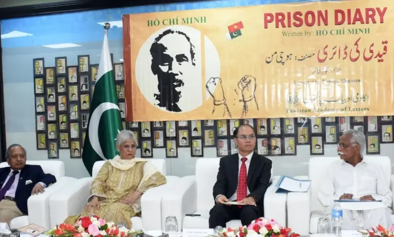 Vietnamese Ambassador Phan Anh Toan and guests at the Prison Diary Urdu translation launch at Pakistan Academy of Letters Islamabad