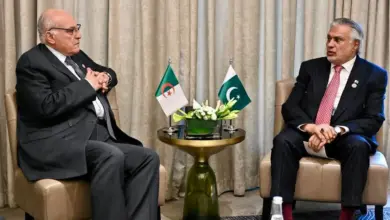 Muhammad Ishaq Dar and Ahmed Attaf hold a bilateral meeting in Amman