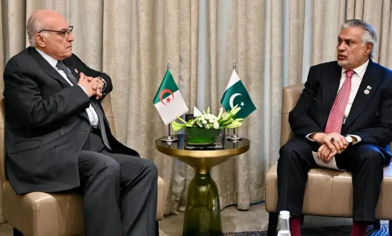 Muhammad Ishaq Dar and Ahmed Attaf hold a bilateral meeting in Amman