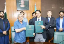 PMAS-AAUR and Nazarbayev University officials at MoU signing ceremony