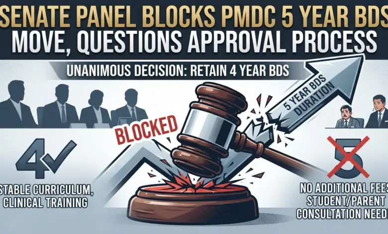 Senate committee meeting on PMDC proposal to extend BDS programme