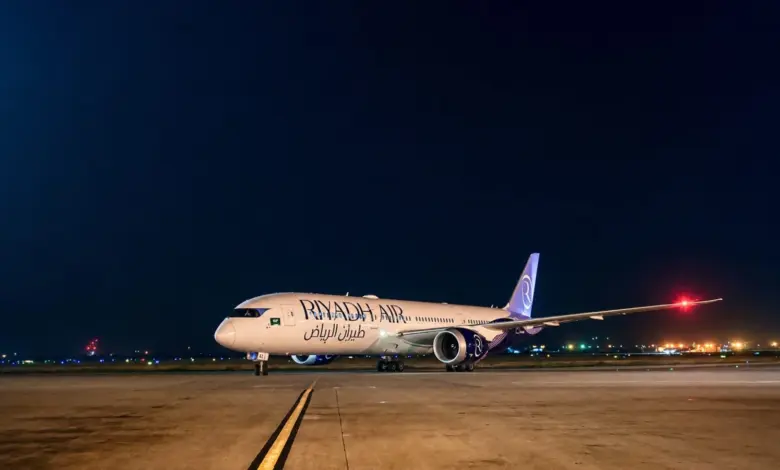 Riyadh Air Boeing 787-9 Dreamliner after inaugural Pakistan flight