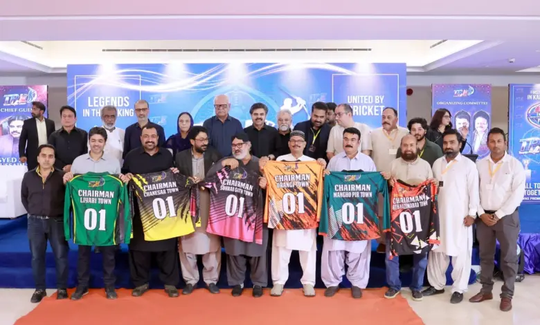 Nasir Hussain Shah at the inaugural ceremony of the Towns Premier League in Karachi