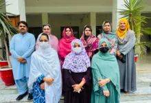 Three Zoology scholars at Women University Mardan after successful MPhil thesis defences
