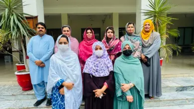 Three Zoology scholars at Women University Mardan after successful MPhil thesis defences