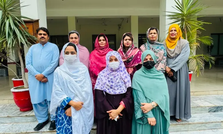 Three Zoology scholars at Women University Mardan after successful MPhil thesis defences