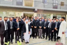 Barrister Danyal Chaudhry inaugurating Chaudhry Zamurd Hussain Block at Rawalpindi Kachehri