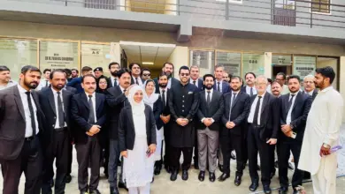 Barrister Danyal Chaudhry inaugurating Chaudhry Zamurd Hussain Block at Rawalpindi Kachehri