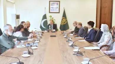 Dr Musadik Malik meeting UN-Habitat officer Oddy Angelo in Islamabad