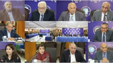 Dr Javad Zarif speaking at a roundtable discussion at ISSI in Islamabad