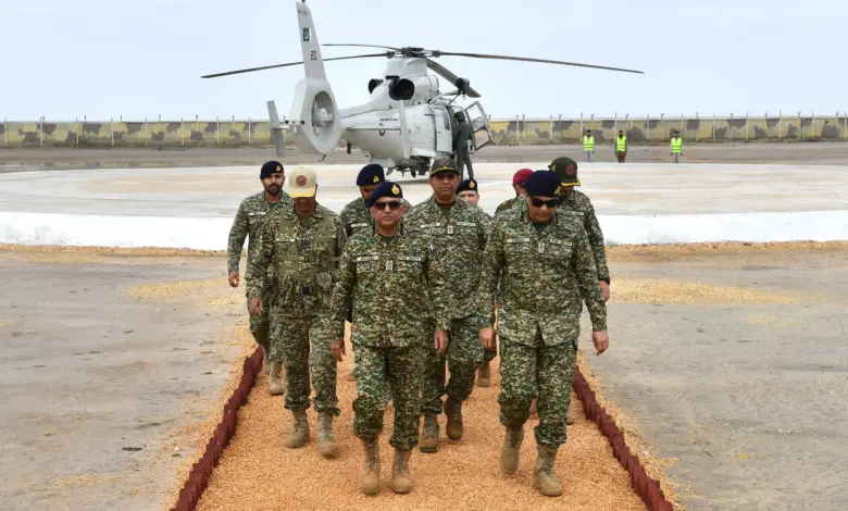 Chief of the Naval Staff Admiral Naveed Ashraf reviewing Exercise SEASPARK 2026