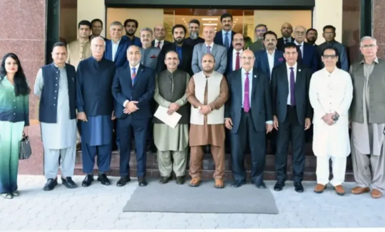 Vice chancellors and rectors attending a higher education meeting at Bahria University Islamabad