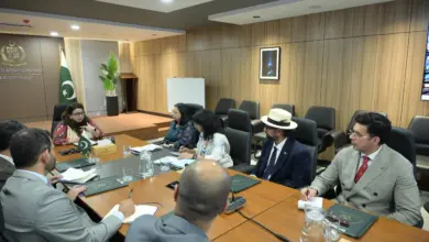 Federal IT Minister Shaza Fatima Khawaja meeting Gates Foundation delegation in Islamabad