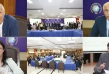 Christoph Schmid speaking at the Institute of Strategic Studies Islamabad