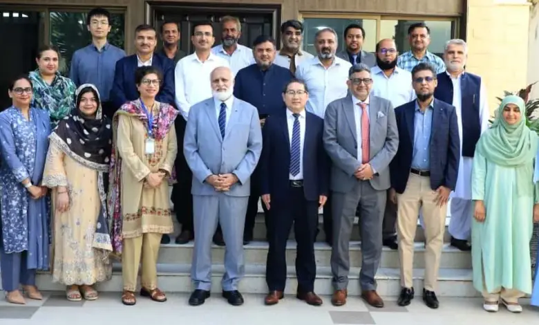 HEC Chairman Dr Niaz Ahmad Akhtar chairing a consultative meeting on artificial intelligence in higher education