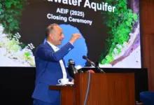 Dr Musadik Masood Malik addressing an event on protecting Islamabad’s aquifers