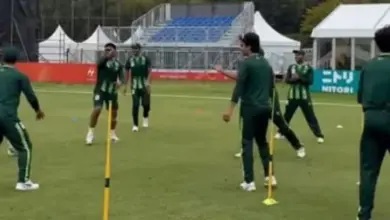 Pakistan cricket captain Sahibzada Farhan speaking ahead of Asian Games quarter-final against Hong Kong