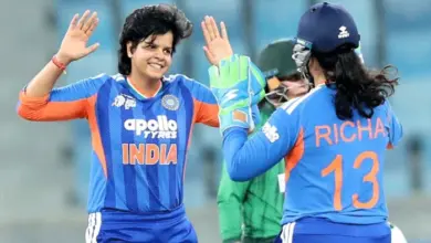 India women players celebrate during Women’s T20 Asia Cup 2026 match against Pakistan