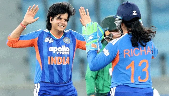 India women players celebrate during Women’s T20 Asia Cup 2026 match against Pakistan