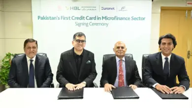 HBL Microfinance Bank, 1LINK and Euronet representatives at PayPak Credit Card agreement signing