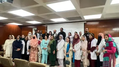 Doctors and healthcare professionals at PMOS awareness programme at Capital Hospital CDA Islamabad