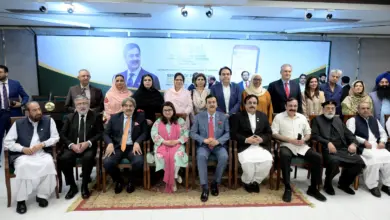 Acting President Syed Yousaf Raza Gilani at Senate mobile application launch ceremony in Parliament House