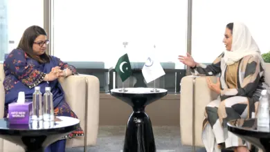 Federal IT Minister Shaza Fatima Khawaja meeting DCO Secretary General Deemah AlYahya in Riyadh