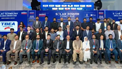 Punjab Governor Sardar Saleem Haider Khan addressing the solar power conclave in Lahore