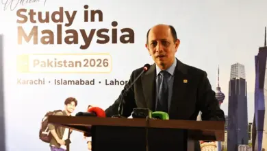 Pakistani students and parents at the Study in Malaysia Education Fair 2026 in Islamabad