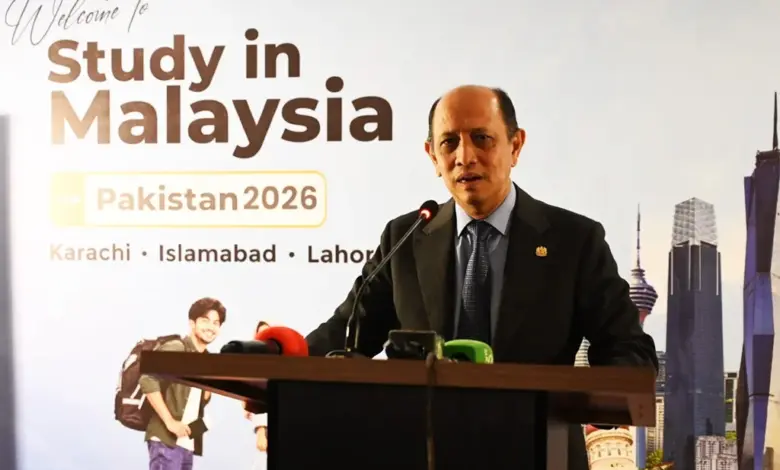 Pakistani students and parents at the Study in Malaysia Education Fair 2026 in Islamabad