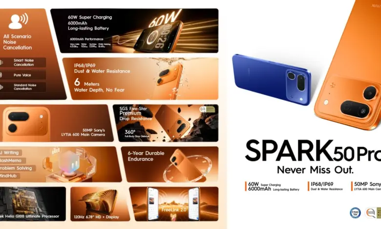 TECNO SPARK 50 Pro launched in Pakistan in four colour options