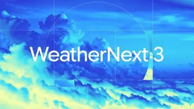 Google WeatherNext 3 AI weather forecasting system showing satellite-based climate data